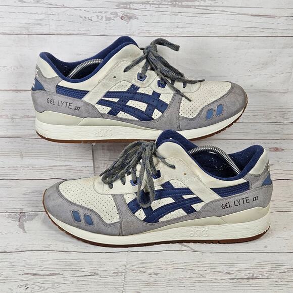 Asics Other - ASICS GEL-LYTE III Men's 13 Cream Navy Grey Trainers H64KK Sneakers
